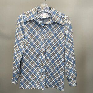 Late 1960s / Early 1970s Matching Blue Check Set